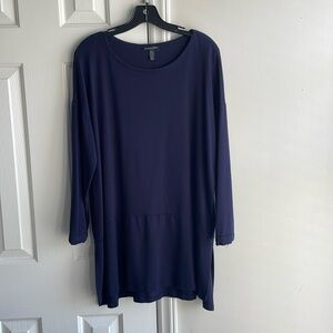 Eileen Fisher navy tunic size PM/PL